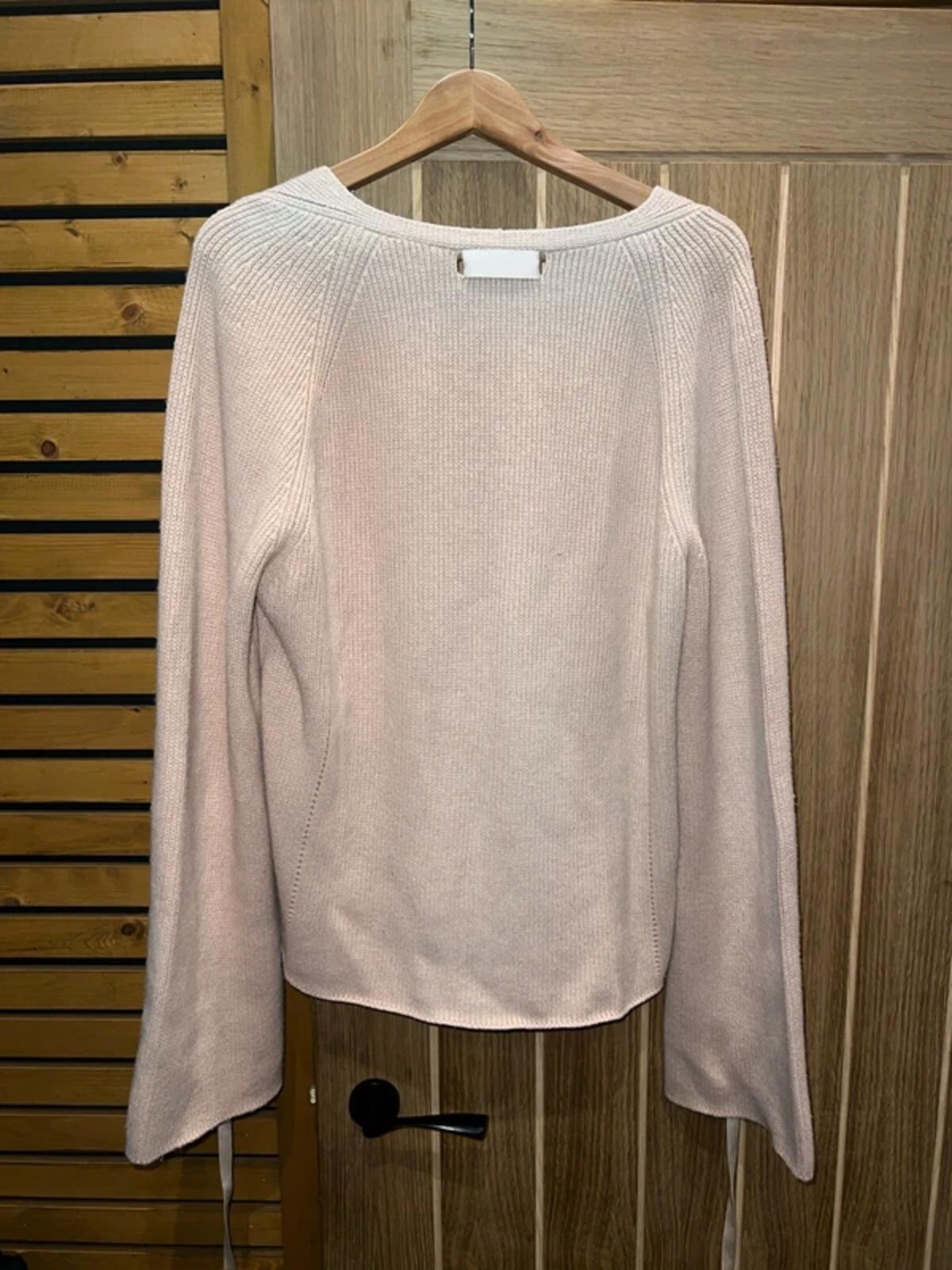 Helmut Lang Wide Sleeve Beige Knitted Jumper L