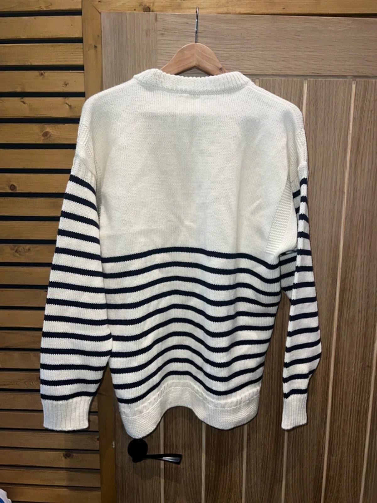 Ivy & Rigg Striped Wool Knit Jumper L NEW