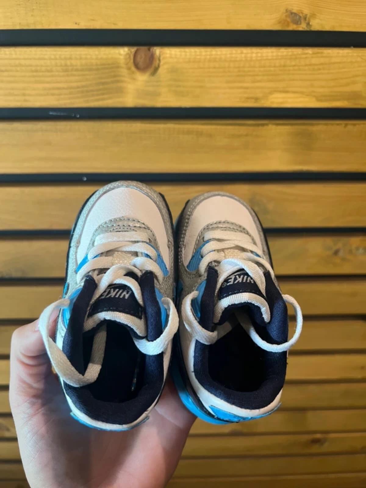 Nike Air Max 90 Vintage 2013 Toddler Blue Trainers UK3.5