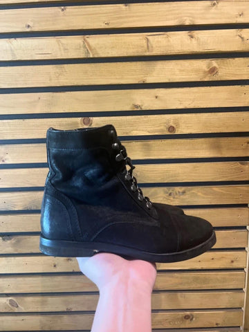 FatFace Black Military Boots UK5