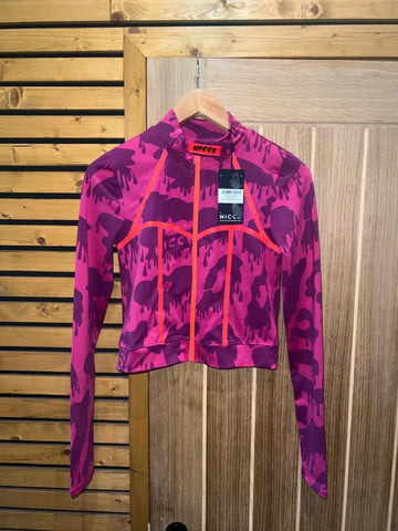 Nicce Arena Fuchsia Purple Patterned Jacket S NEW