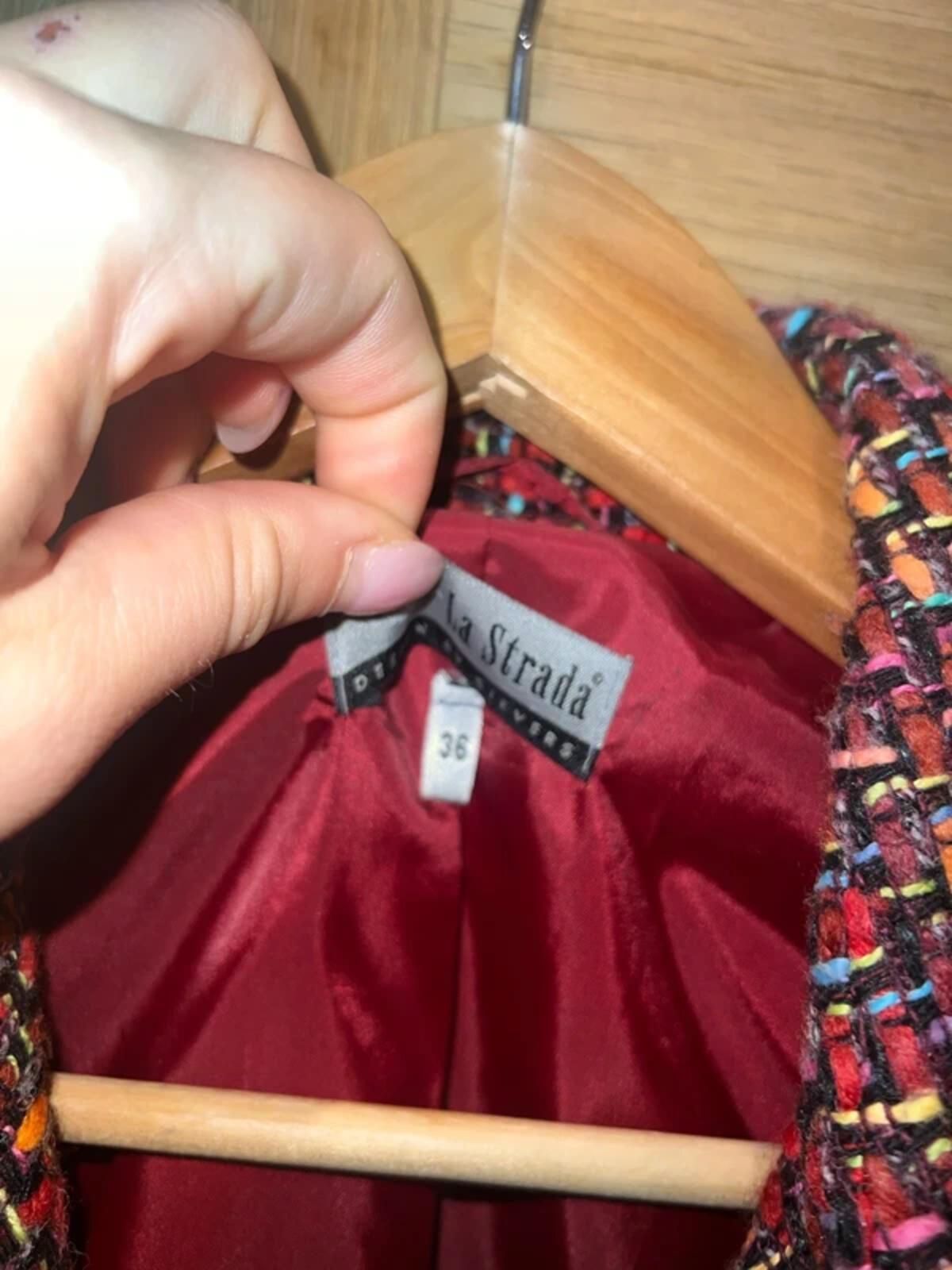 La Strada Vintage Wool Blazer Jacket 36