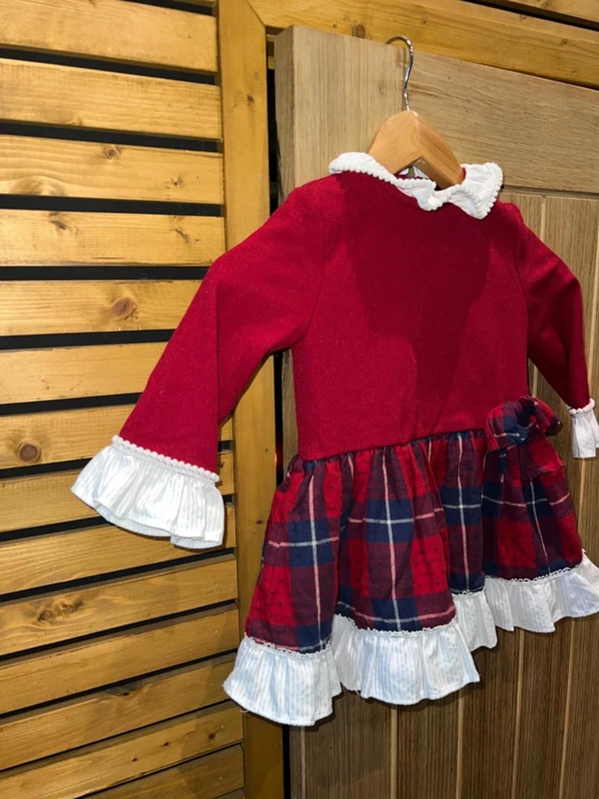 Marta Y Paula Red Tartan Christmas Dress 3Y