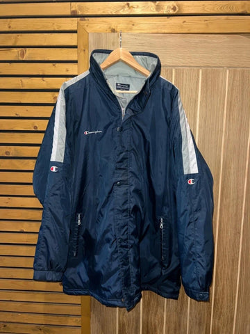 Vintage 1990's Champion Navy Long Sports Jacket XL