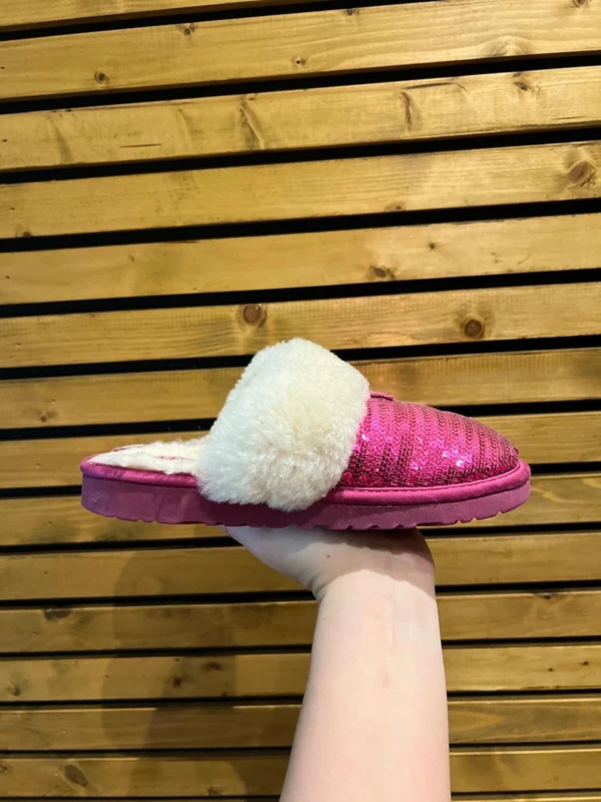 UGG Pink Sequin House Slippers UK2