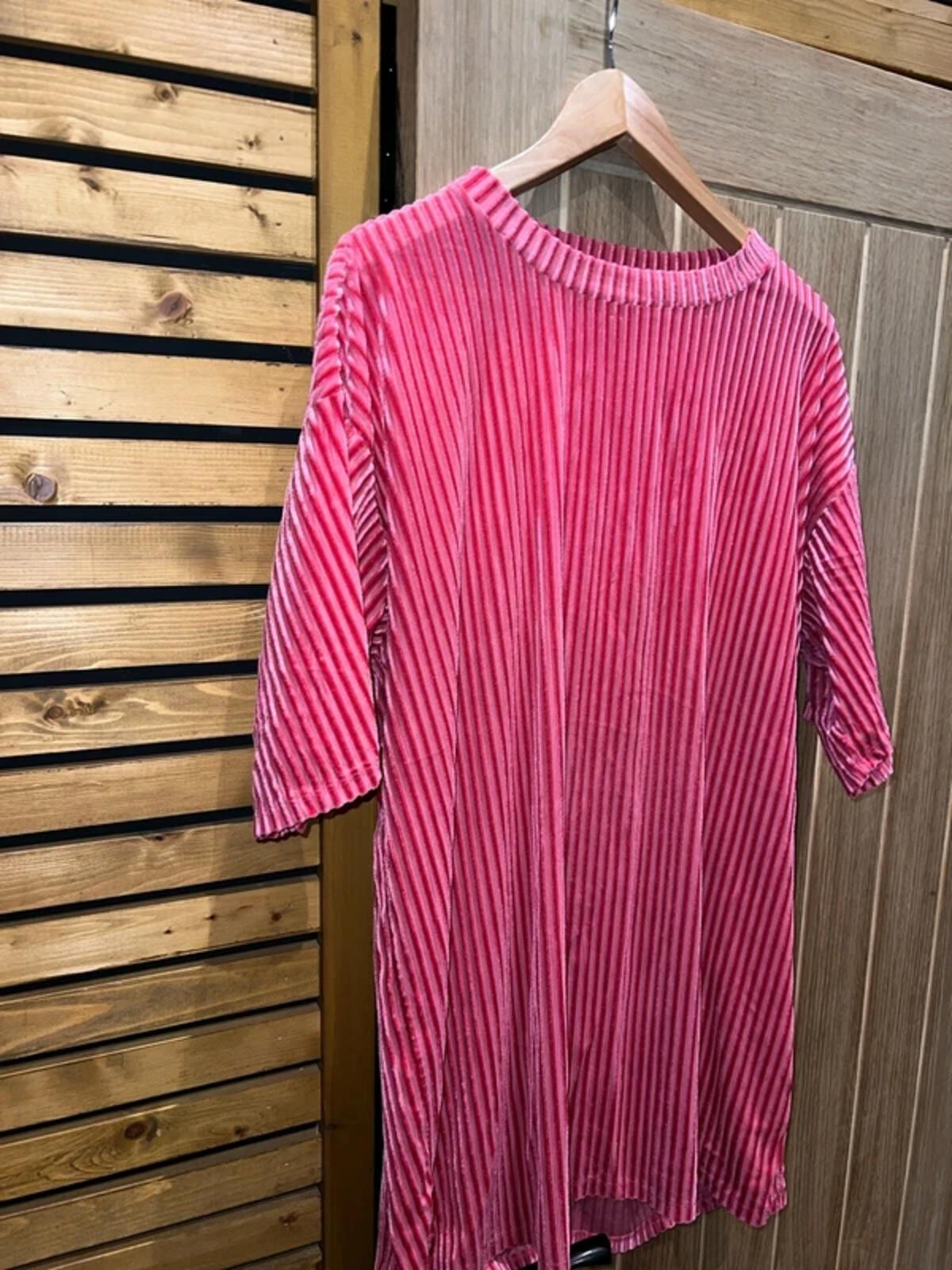 Monki Pink Ribbed Oversized T-Shirt / Mini Dress M