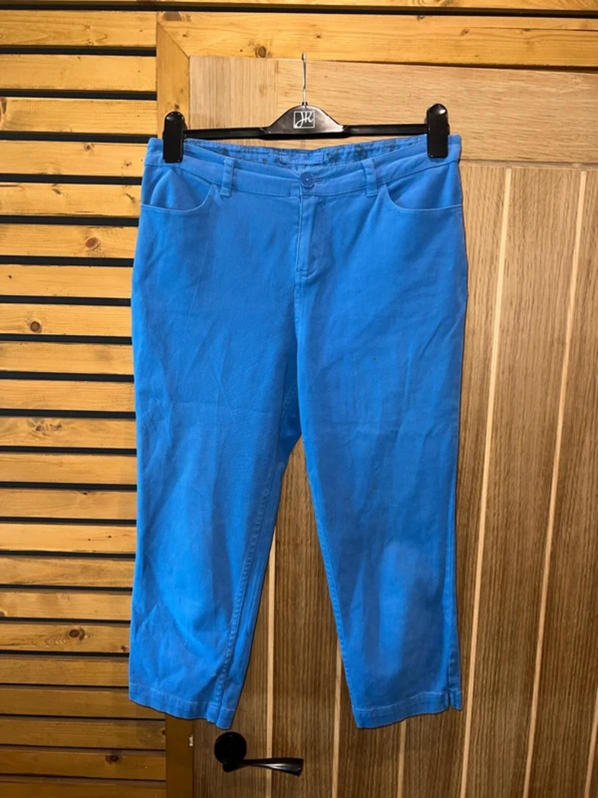 Seasalt Cornwall Blue Stretch Capri Trousers 10