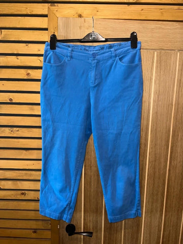 Seasalt Cornwall Blue Stretch Capri Trousers 10