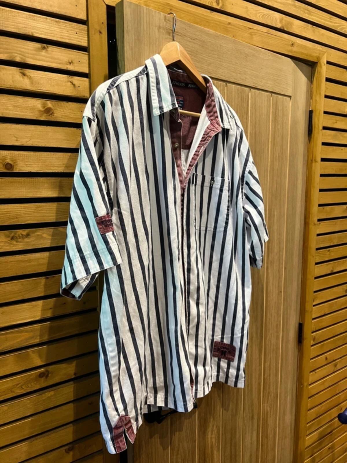Vintage Edwards Heavies Striped Over Shirt XXL