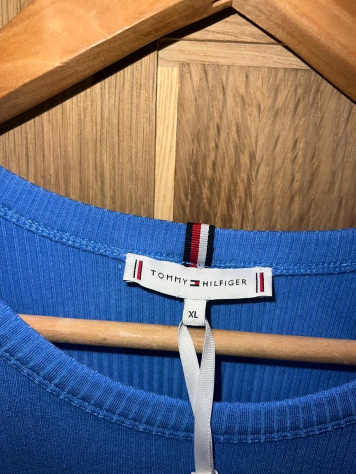 Tommy Hilfiger Blue Pleated Rib Tank Dress XL NEW