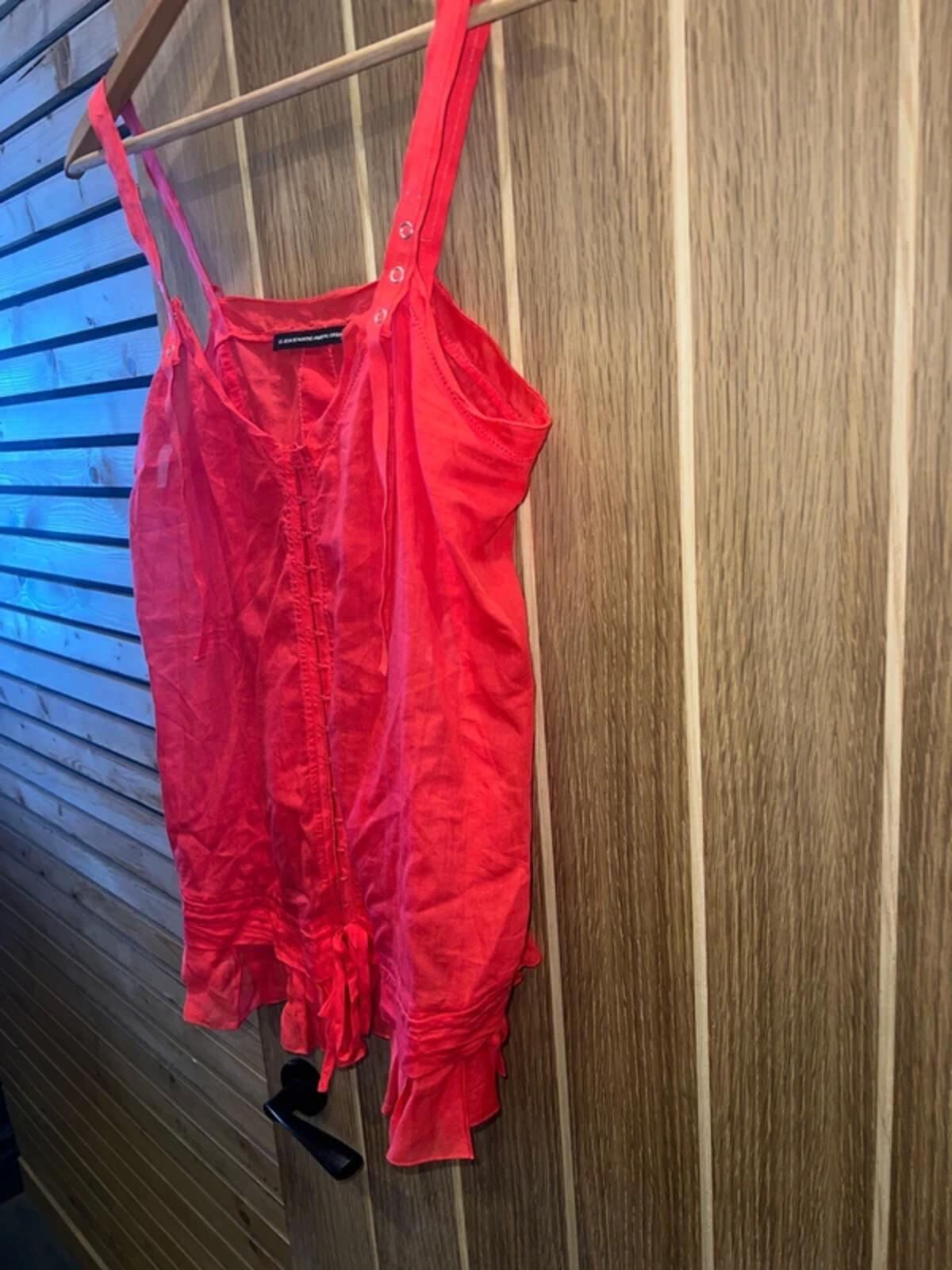 Marithe + Francois Girbaud Designer Ruffle Hem Vest Top L