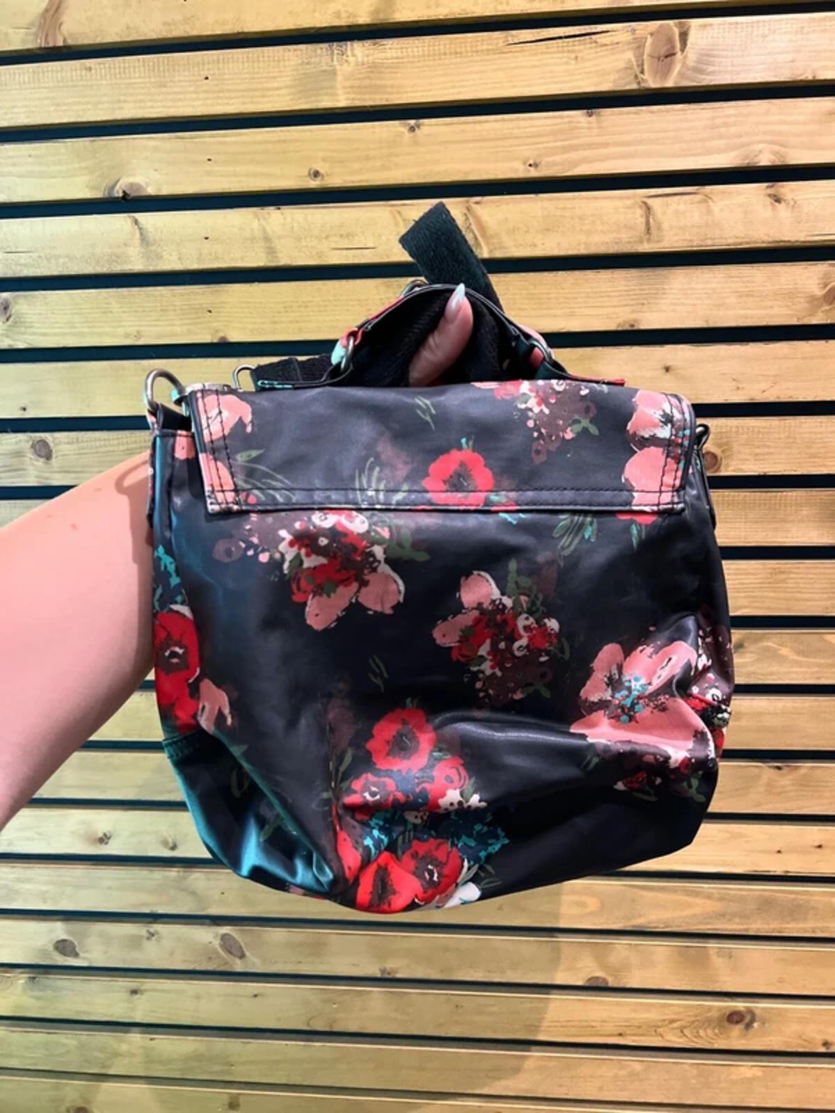 Animal Black Floral Satchel Messenger Bag