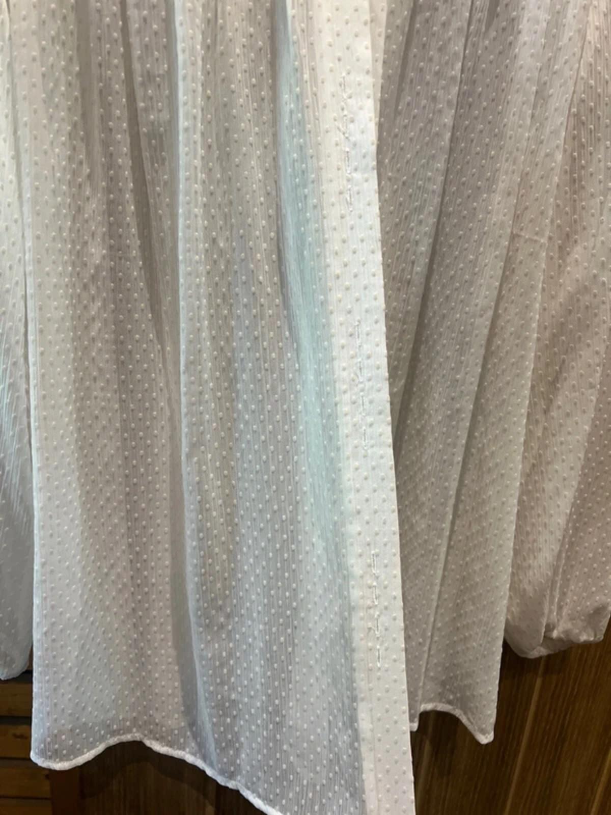 & Other Stories Cream Polka Dot Button Blouse M