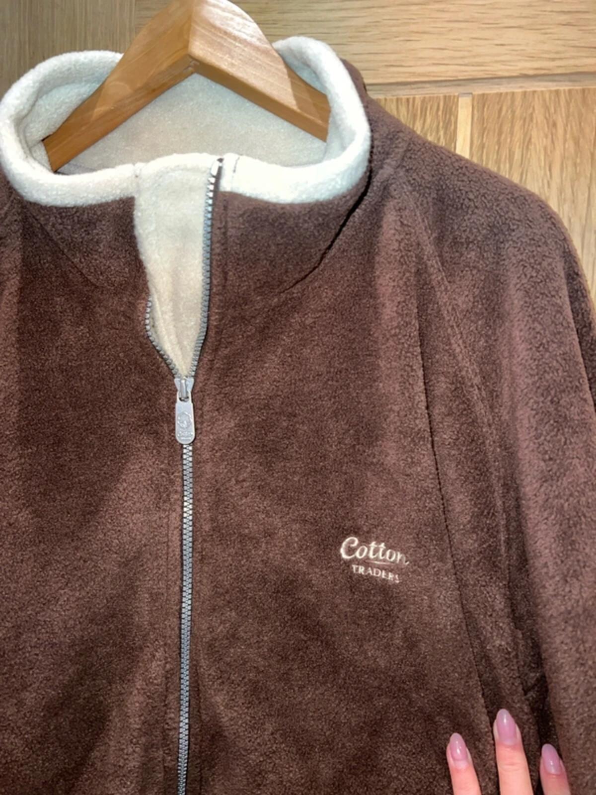 Cotton Traders Chocolate Brown Fleece Jacket XL