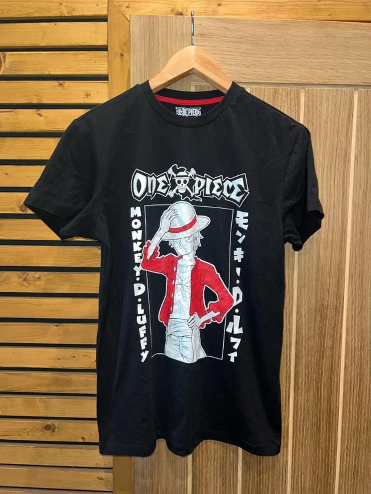OnePiece Monkey D Luffy Black T-Shirt S