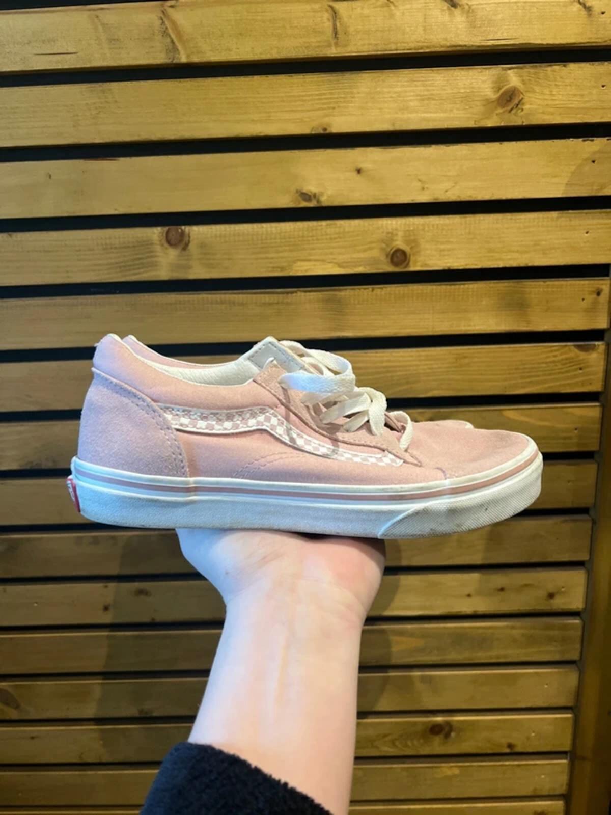 Vans Pink Suede Checkerboard Trainers UK4