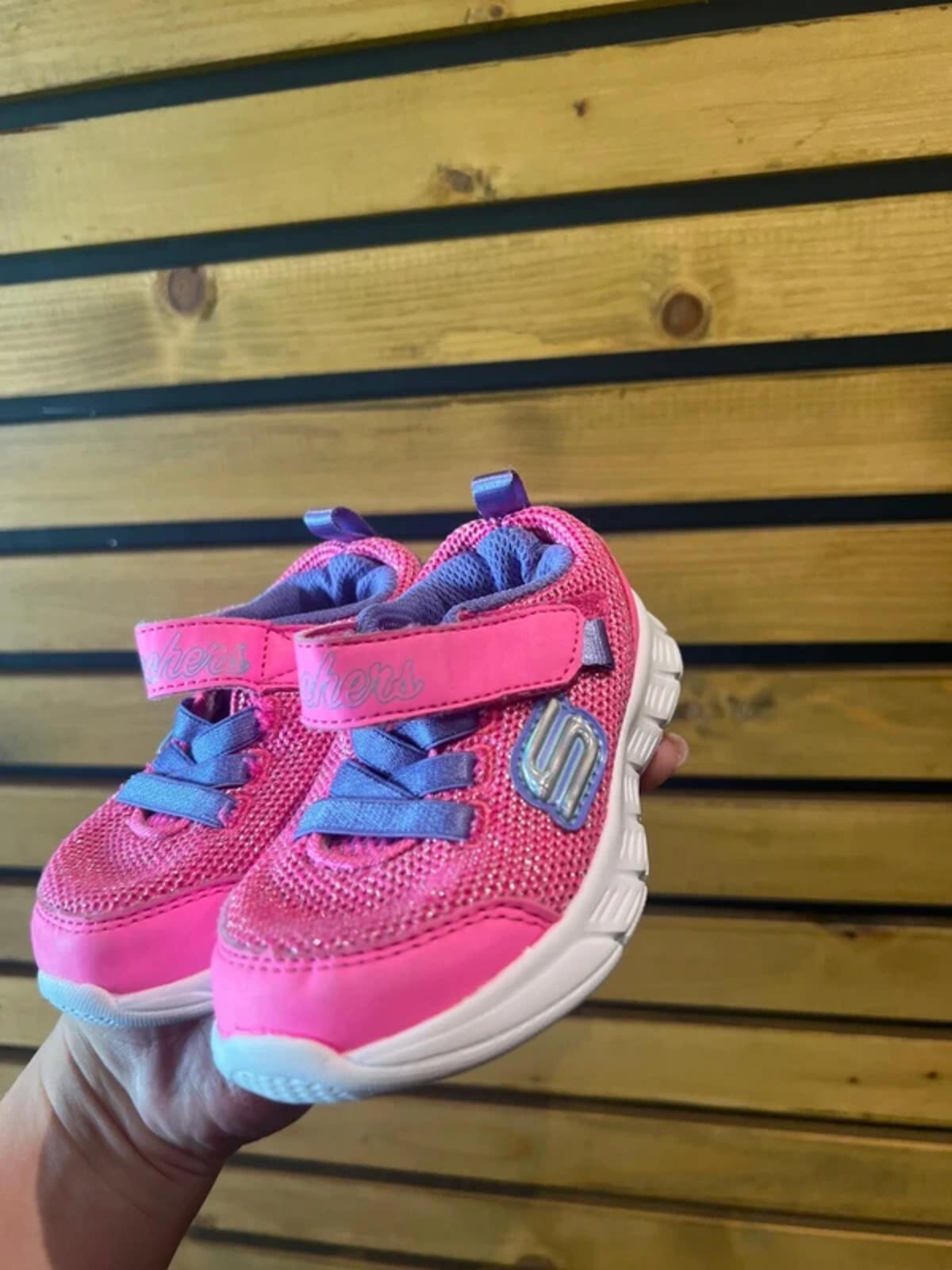 Skechers Comfy Flex Pink Trainers UK4