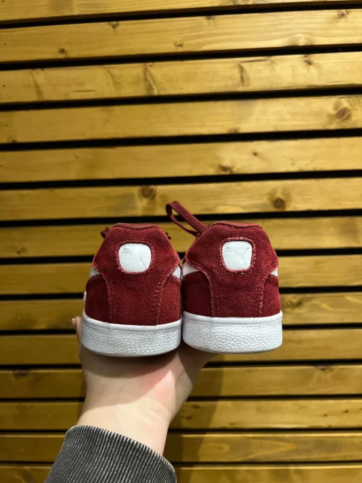 Puma Match Suede Burgundy Trainers UK7