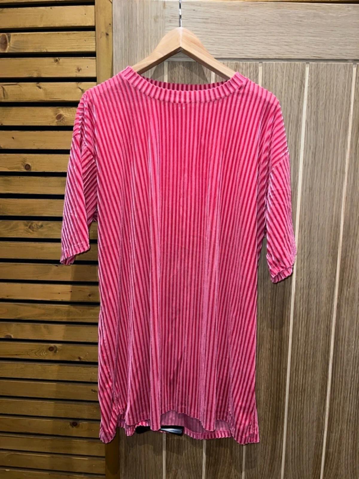 Monki Pink Ribbed Oversized T-Shirt / Mini Dress M