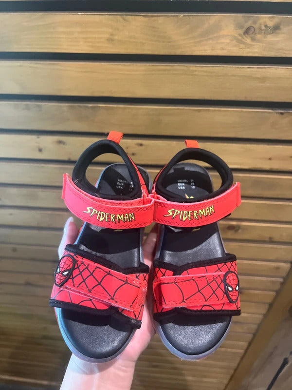 Spiderman Marvel Red Light Up Sandals UK11