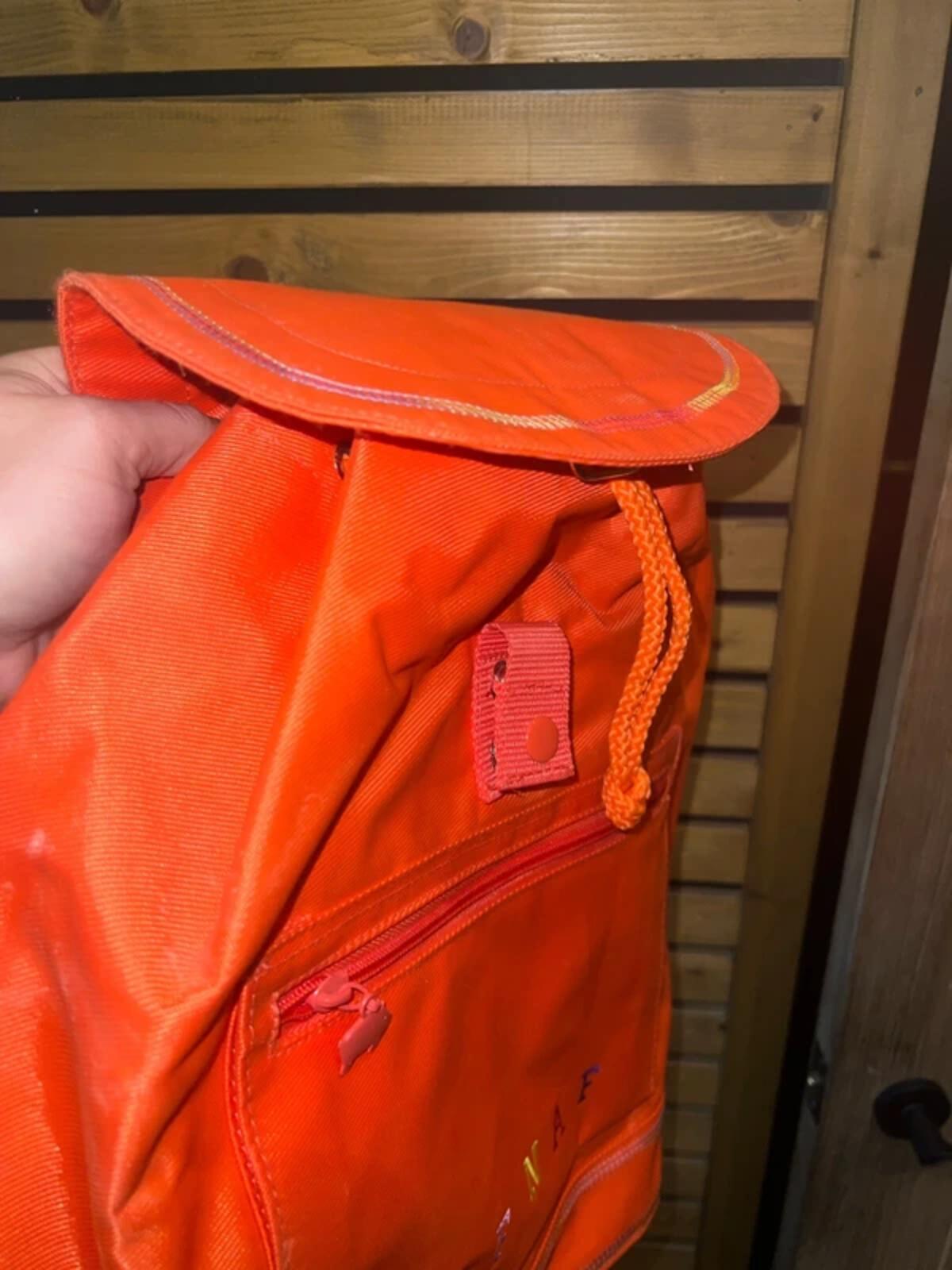 Vintage 1990s Naf Naf Orange Rucksack