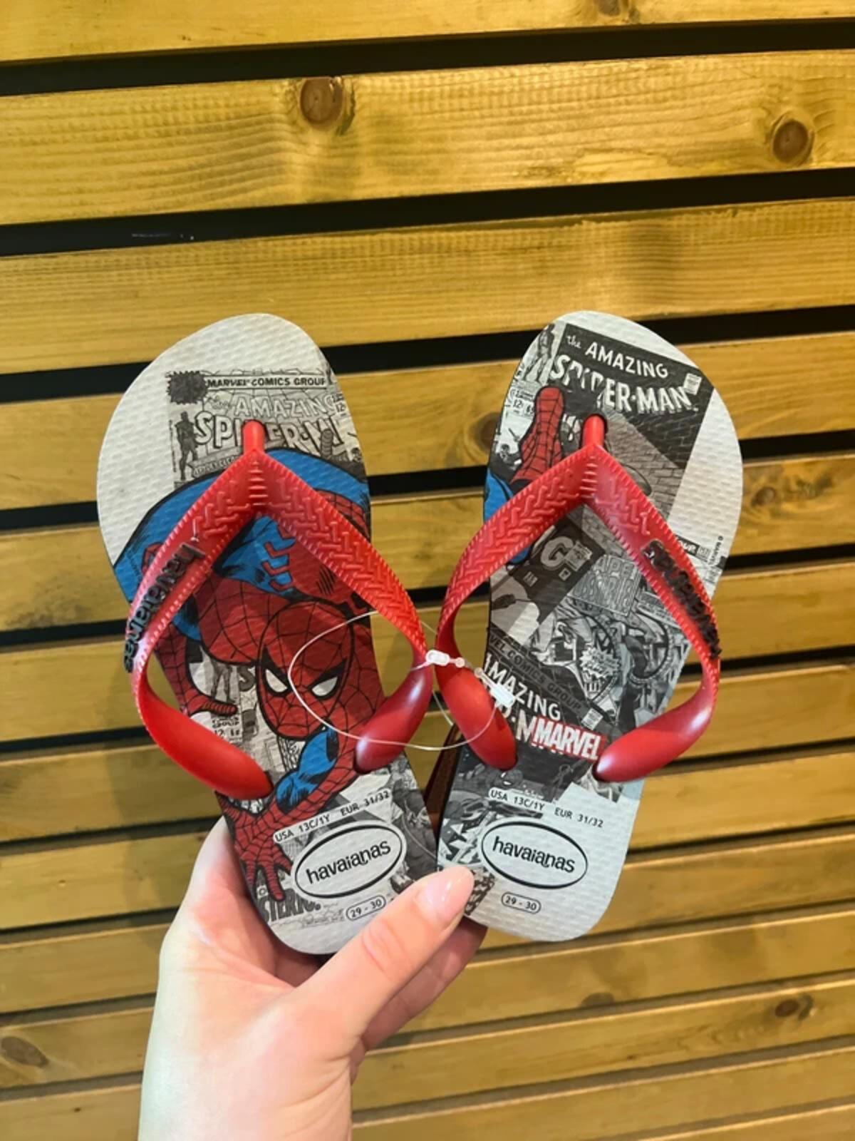 Havaianas Marvel Spiderman Flip Flops UK12/13 NEW
