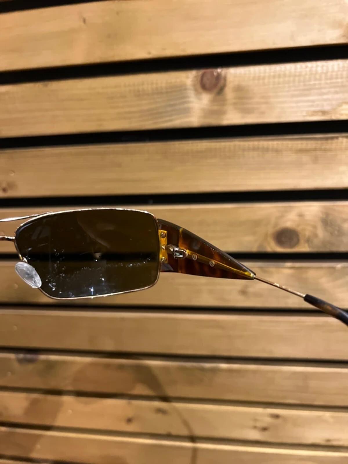 Prada Vintage SPR 55H Square Tortoise Sunglasses With Case