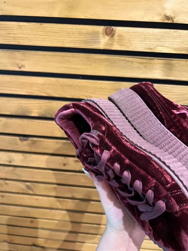 Puma Fenty Rihanna Maroon Velvet Trainers UK5