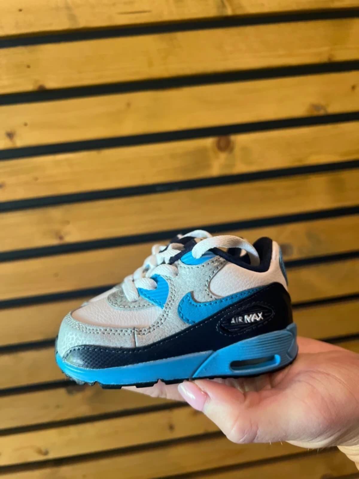 Nike Air Max 90 Vintage 2013 Toddler Blue Trainers UK3.5