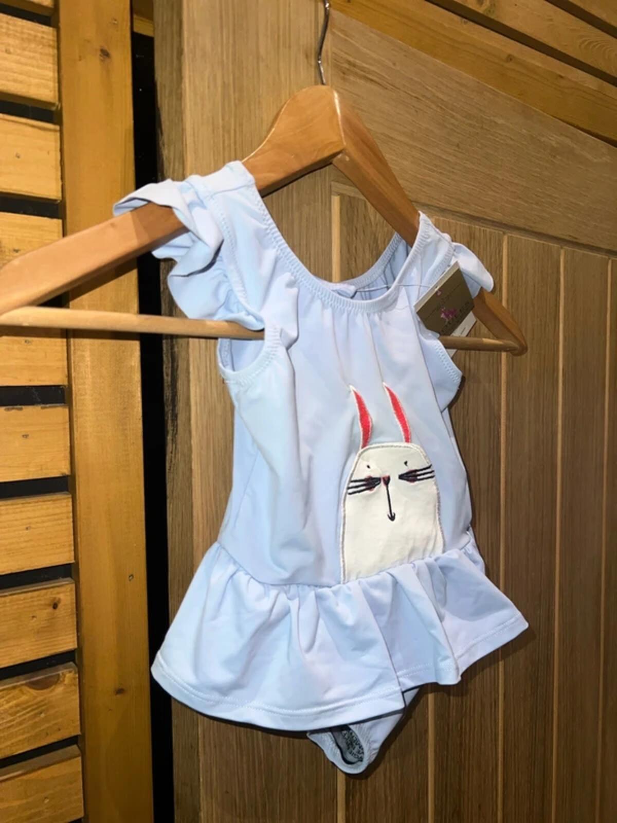Joules Blue Bunny Swimsuit 12-18m NEW