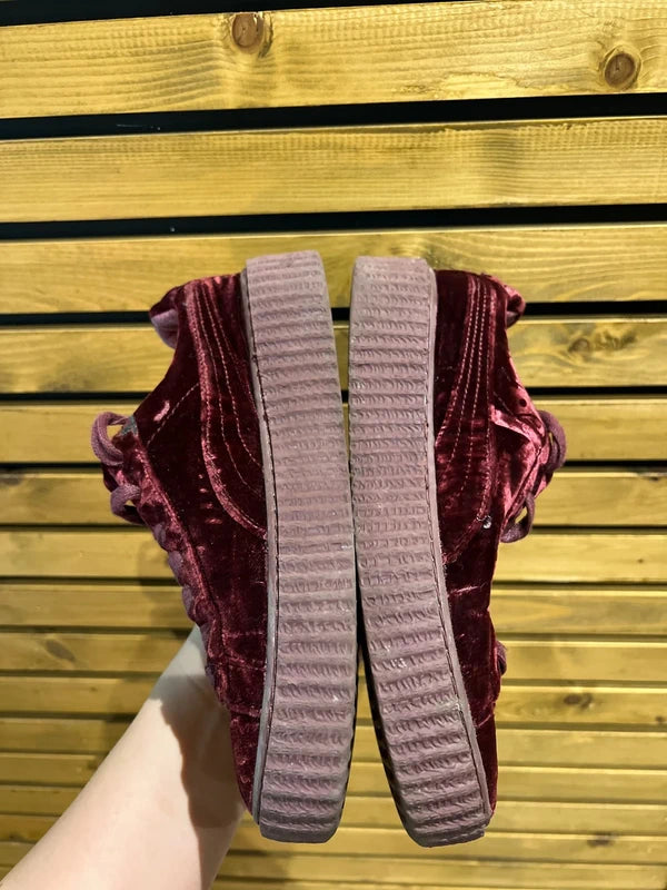 Puma Fenty Rihanna Maroon Velvet Trainers UK5