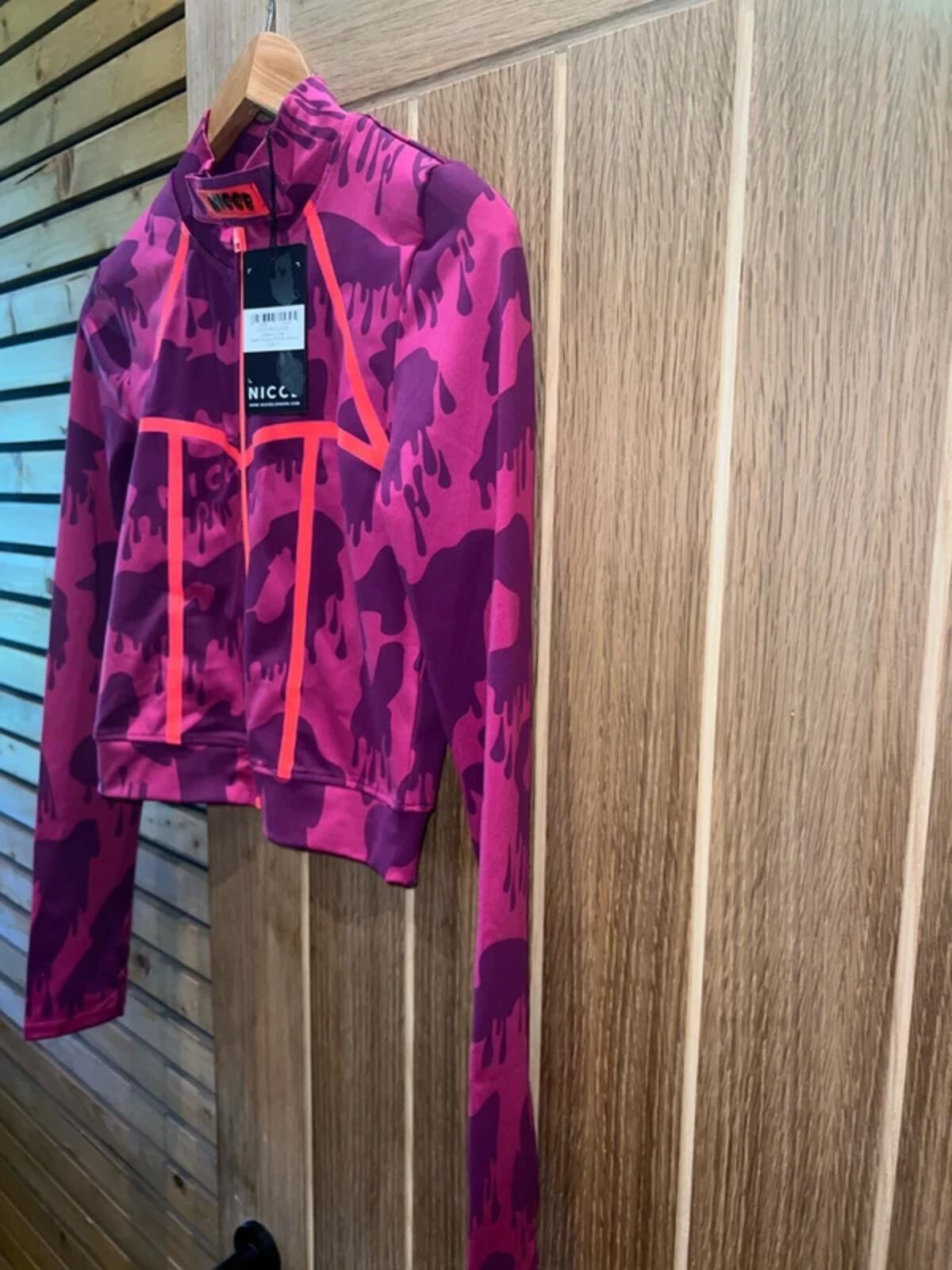 Nicce Arena Fuchsia Purple Patterned Jacket S NEW