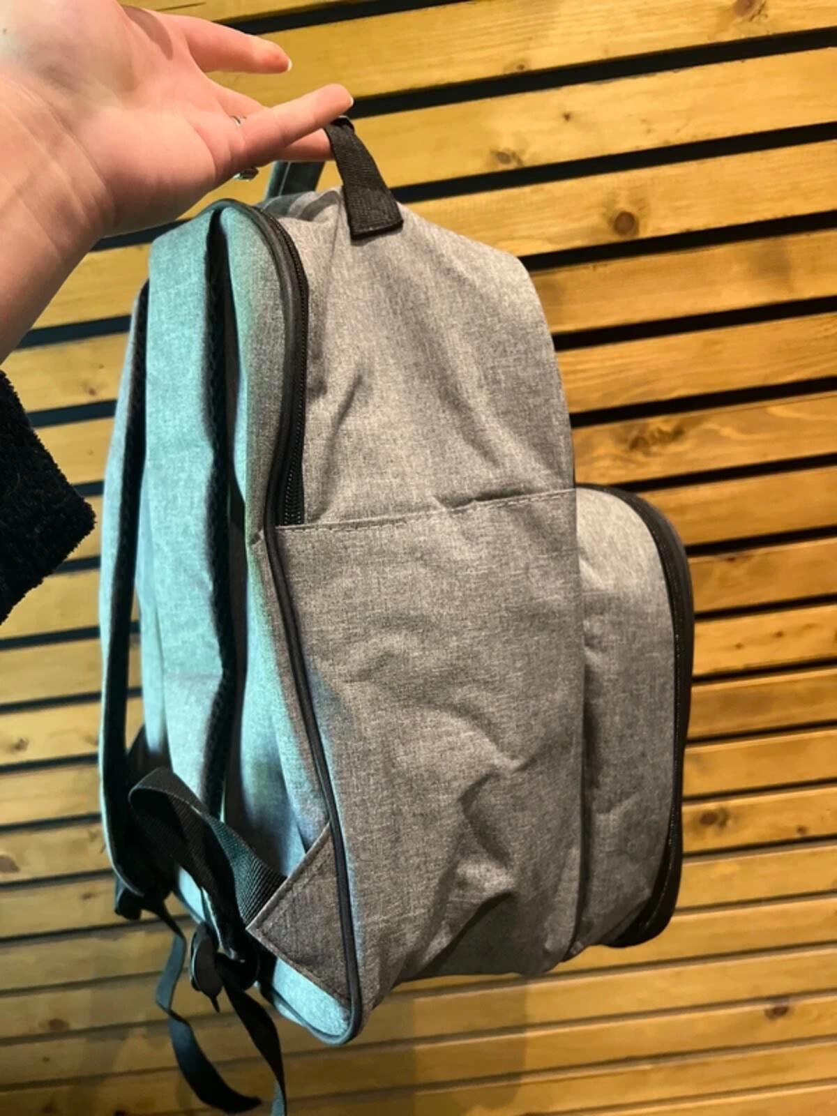 Picnic Insulated Grey Rucksack & Cutlery Set NEW