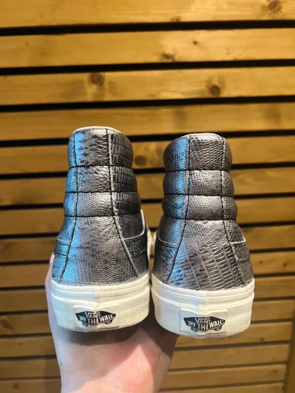 Vans Silver Snakeskin Print Trainers UK7