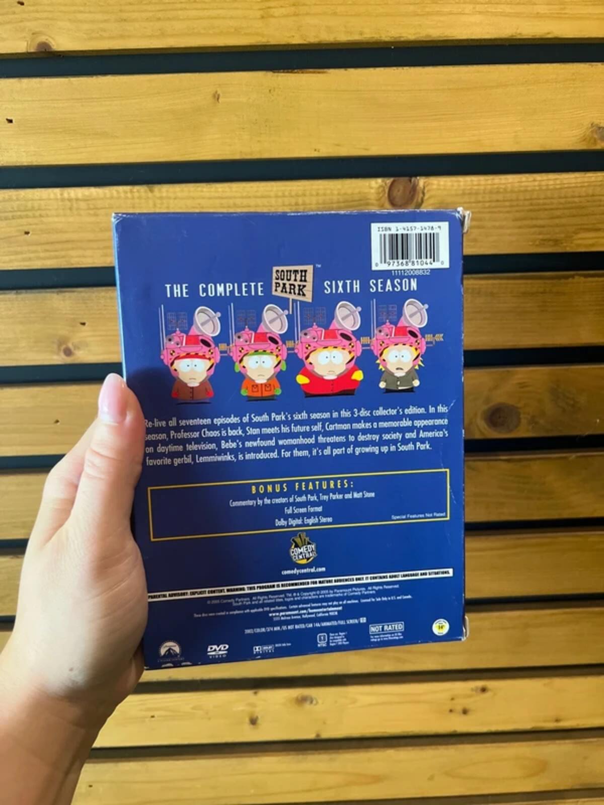 South Park The Complete Sixth Season DVD Boxset 2005 Comedy Central