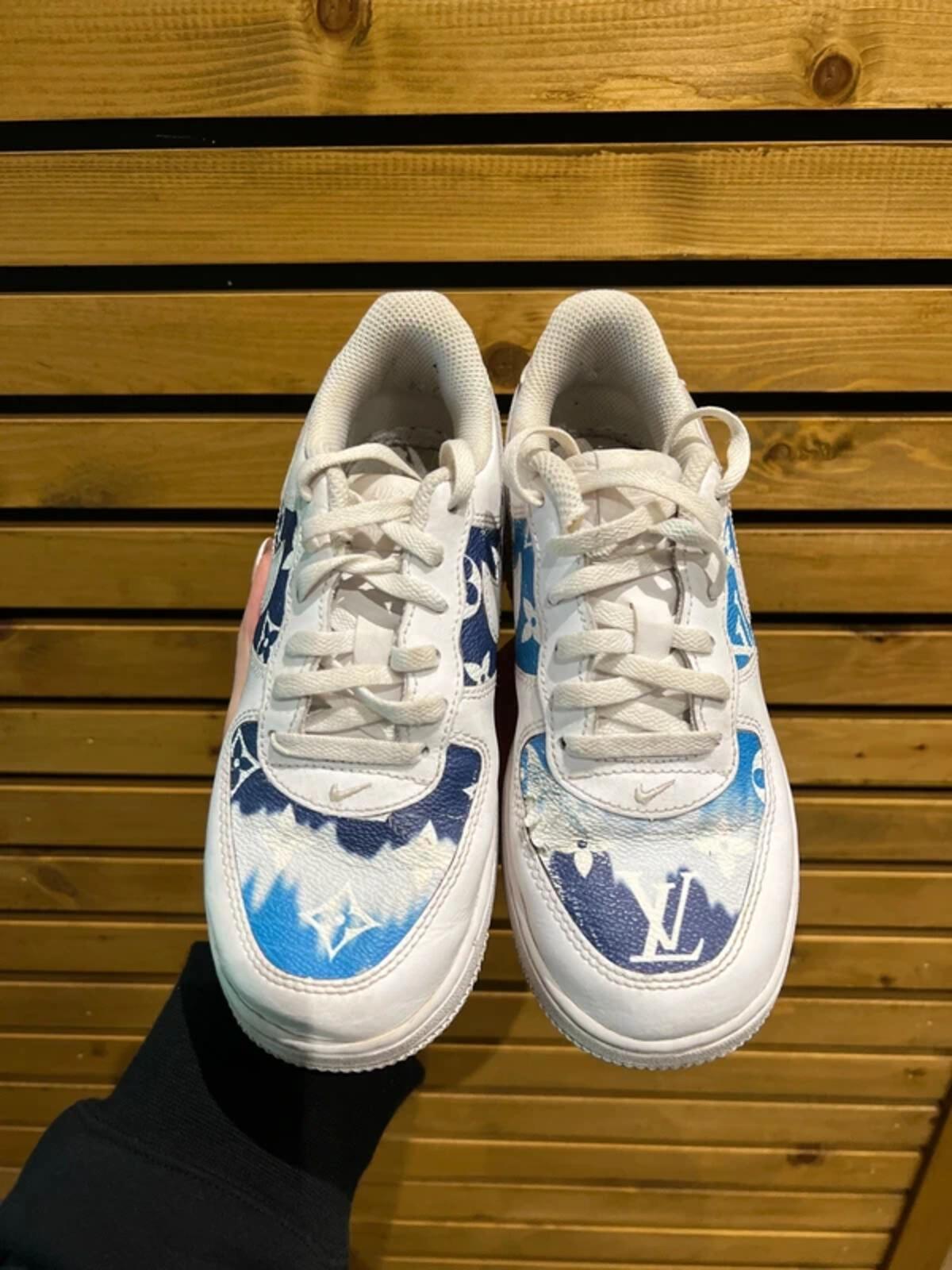 Nike Air Force 1 White Designer Detailing Trainers UK1