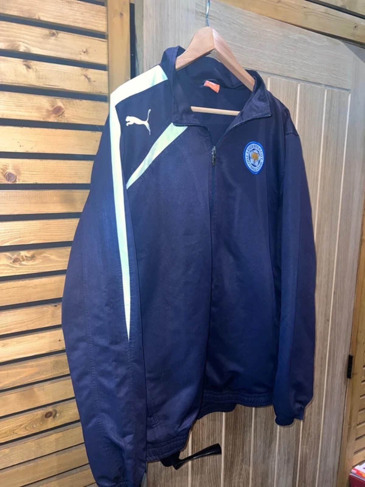 Vintage Leicester City FC Puma Navy Windbreaker XL