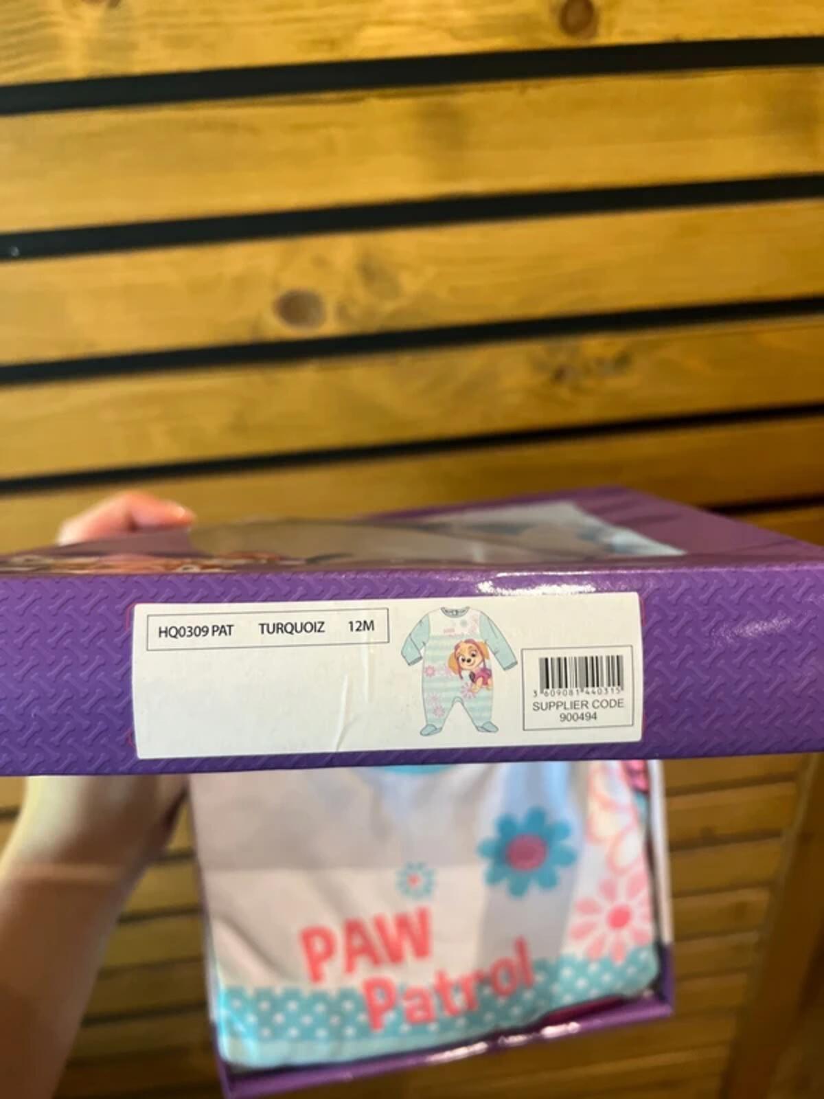 Paw Patrol Skye Long Sleeve Babygrow 12m NEW