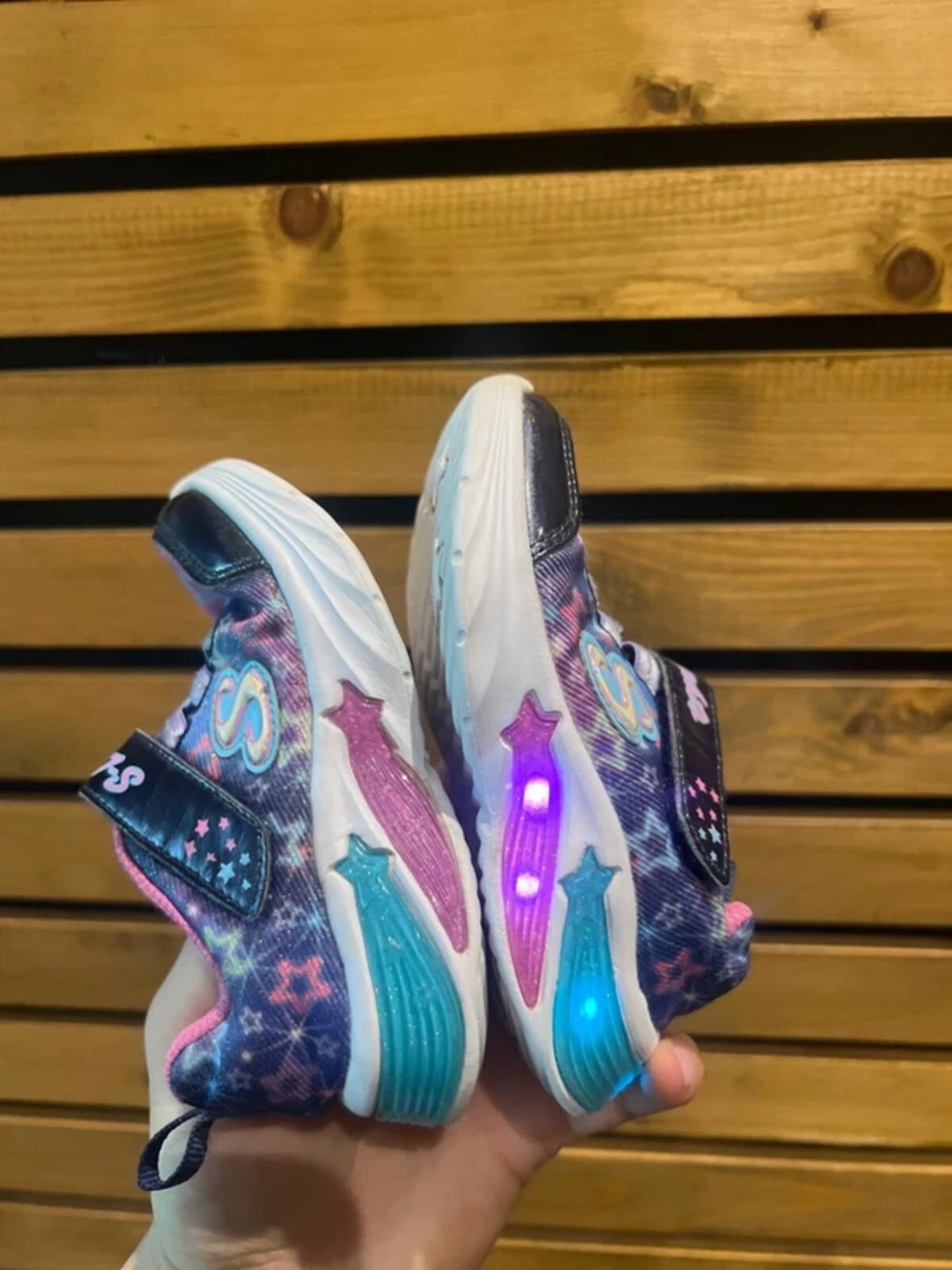 Skechers S Lights Galaxy Light Up Trainers UK5