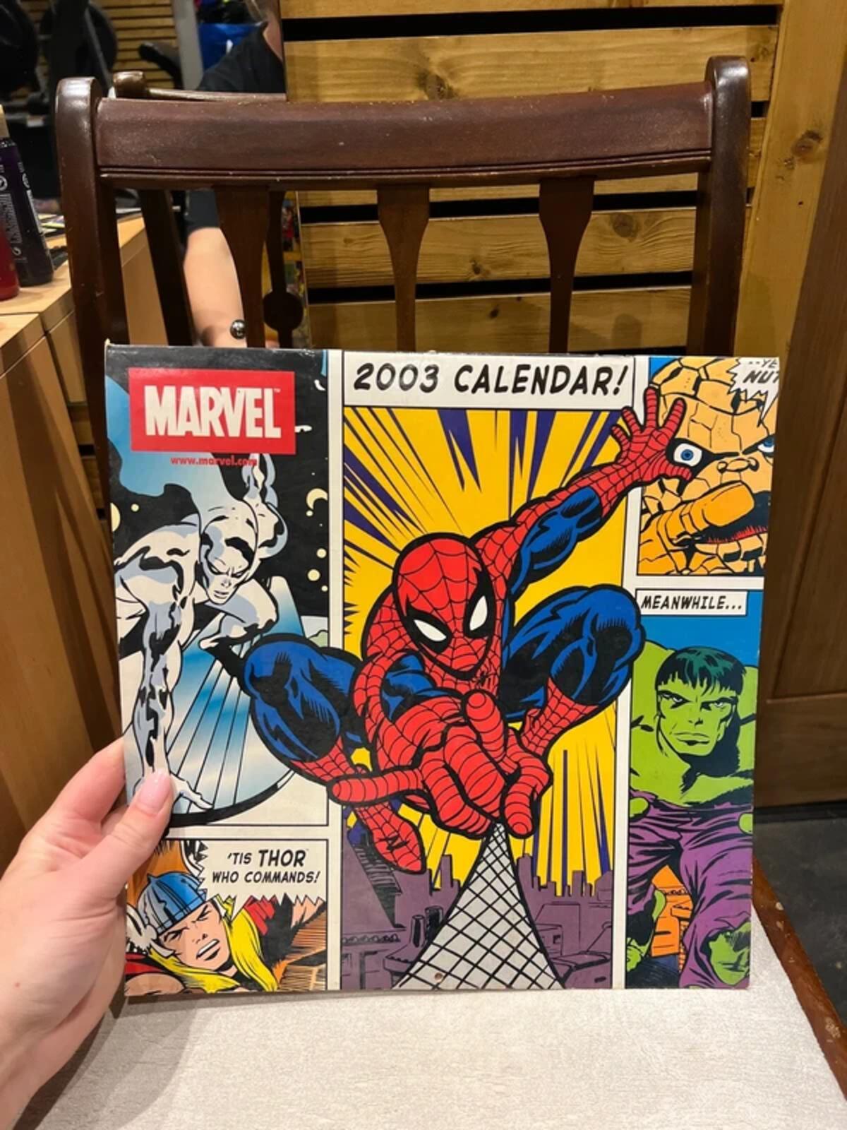 Vintage 1995/2003 Marvel Super Heroes Comic Calendar Bundle (2)