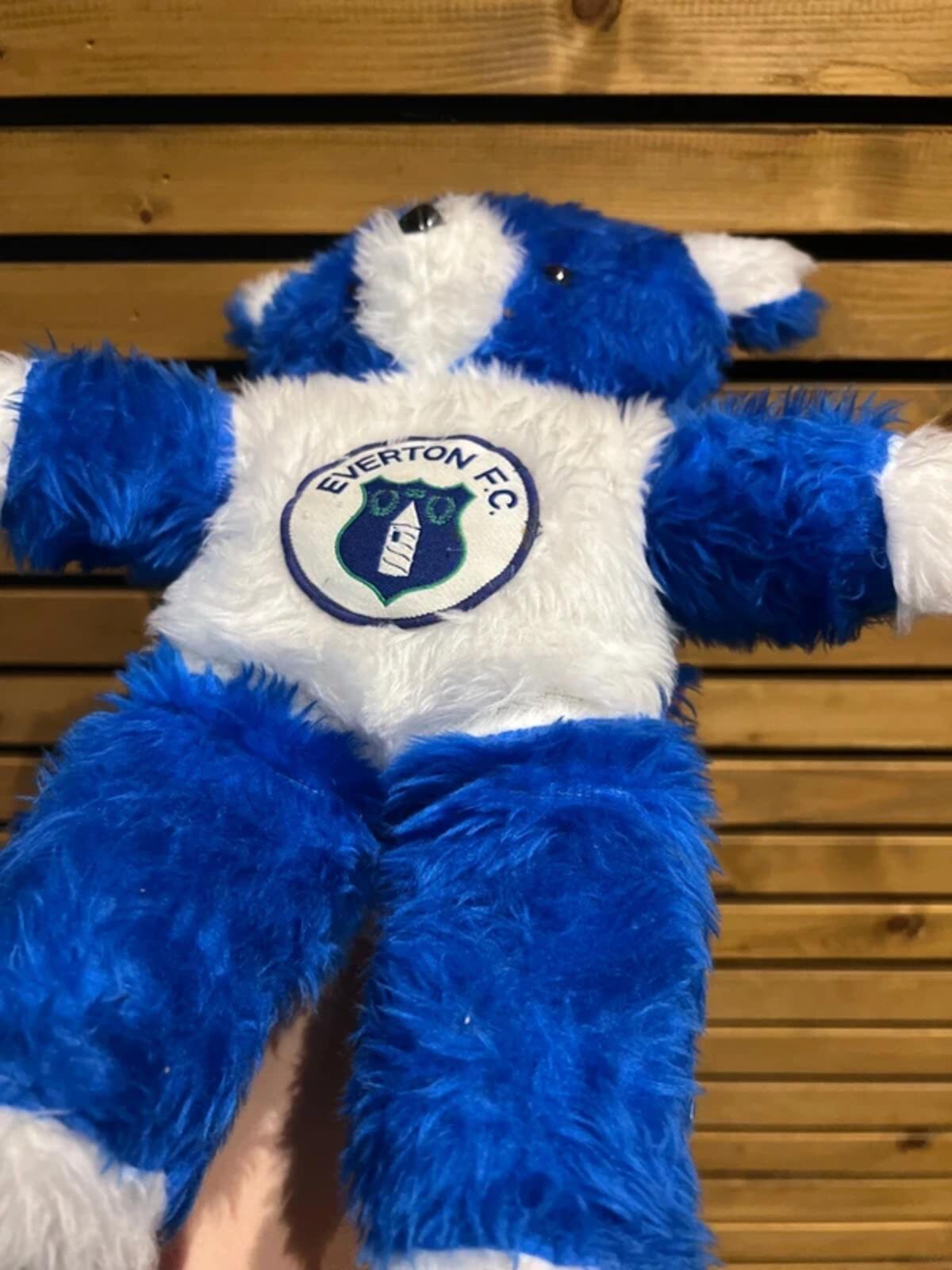 Vintage Everton FC Football Plush Teddy Bear Mascot