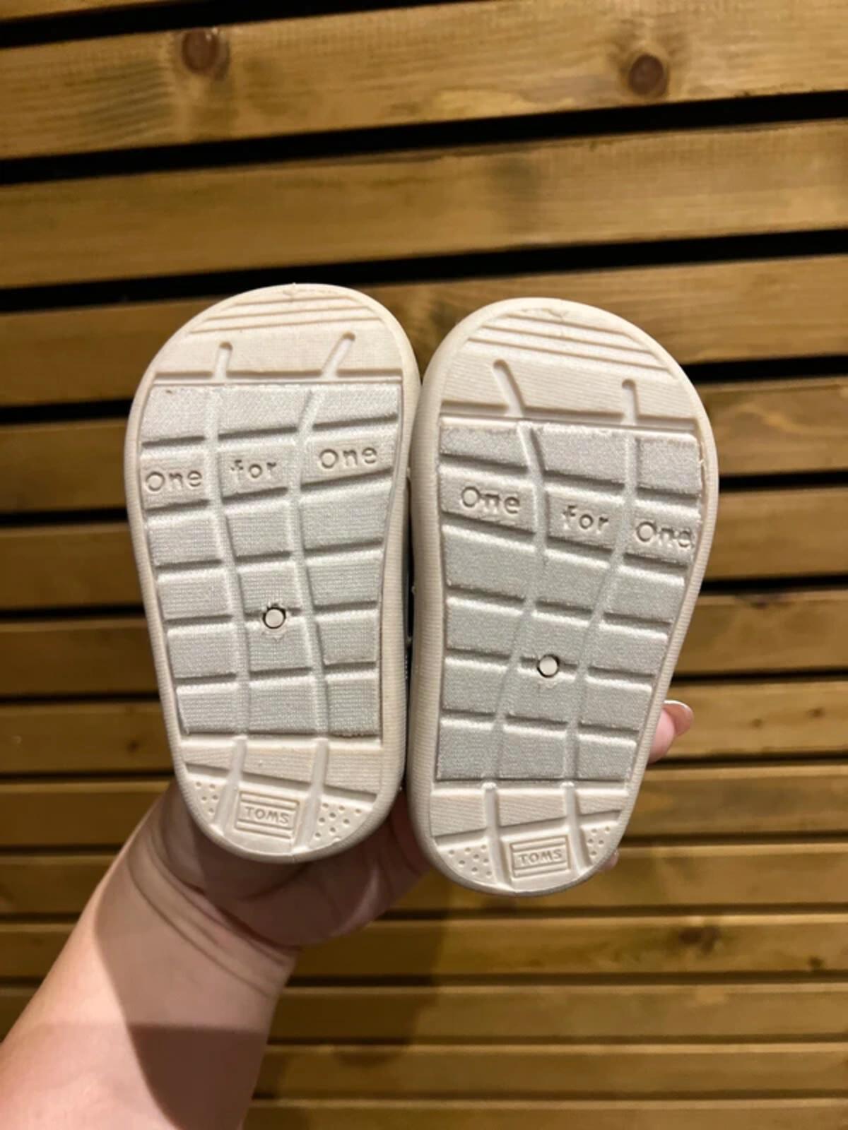 Toms Baby Navy Fabric Trainers UK3