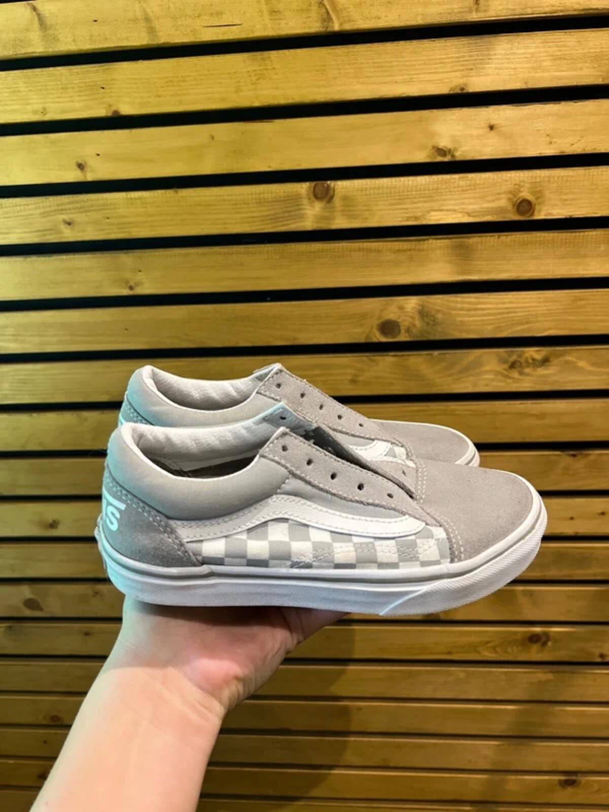 Vans Grey Checkerboard Trainers UK2
