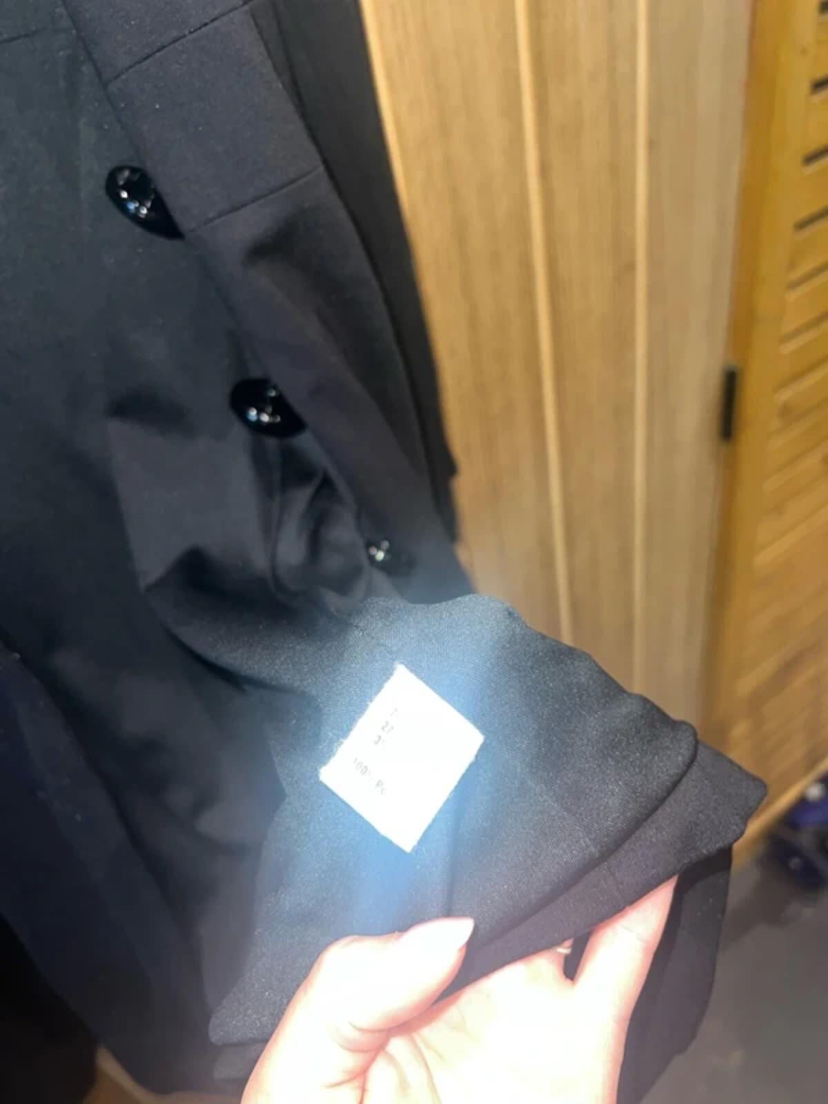 Ariana Black Long Blazer Jacket 12-14