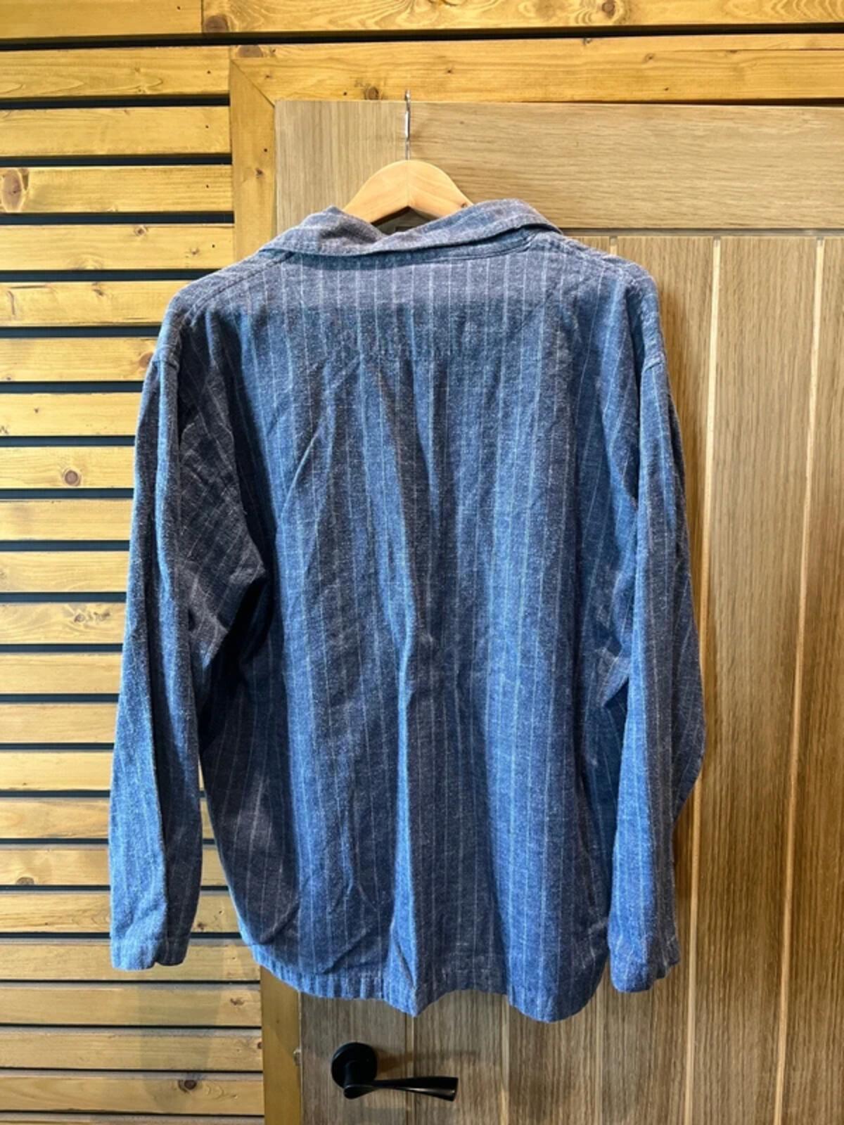 Calvin Klein Blue Striped Long Sleeve Shirt M