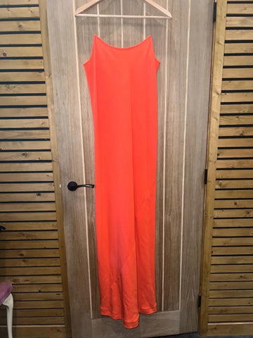 DKNY Orange V Back Maxi Dress 10