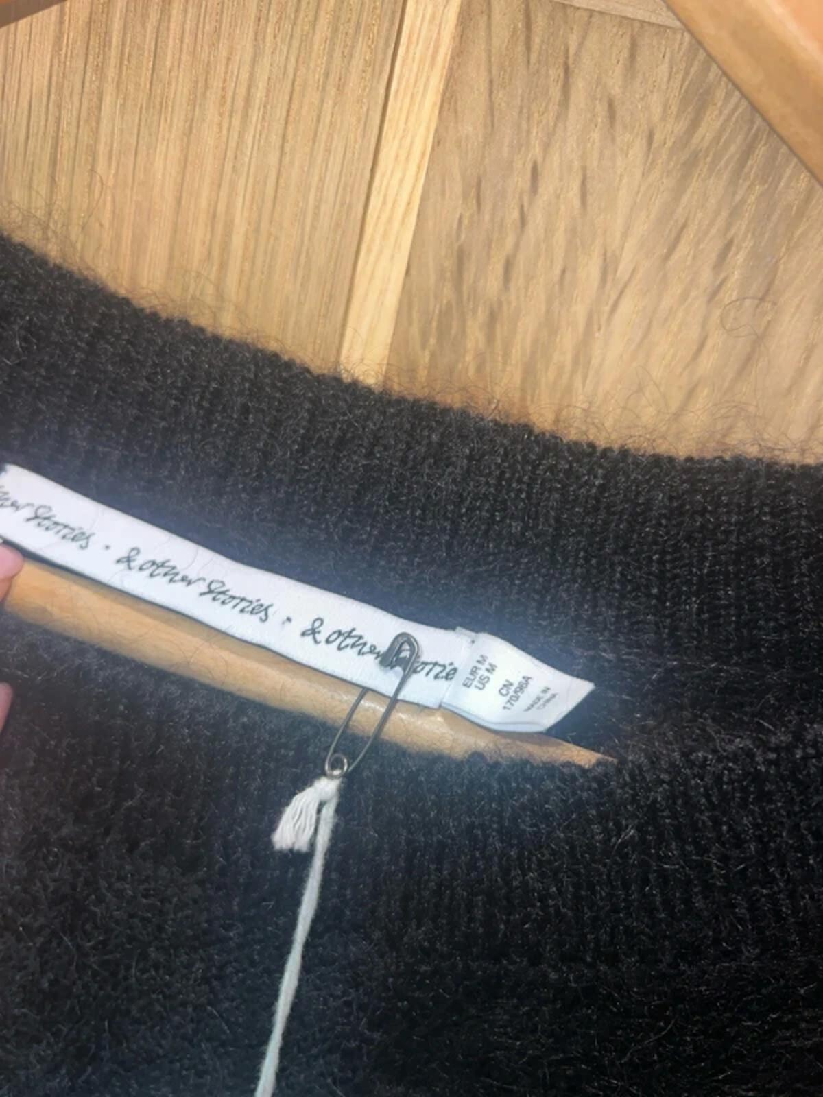 & Other Stories Black Knitted Jumper Dress M NEW