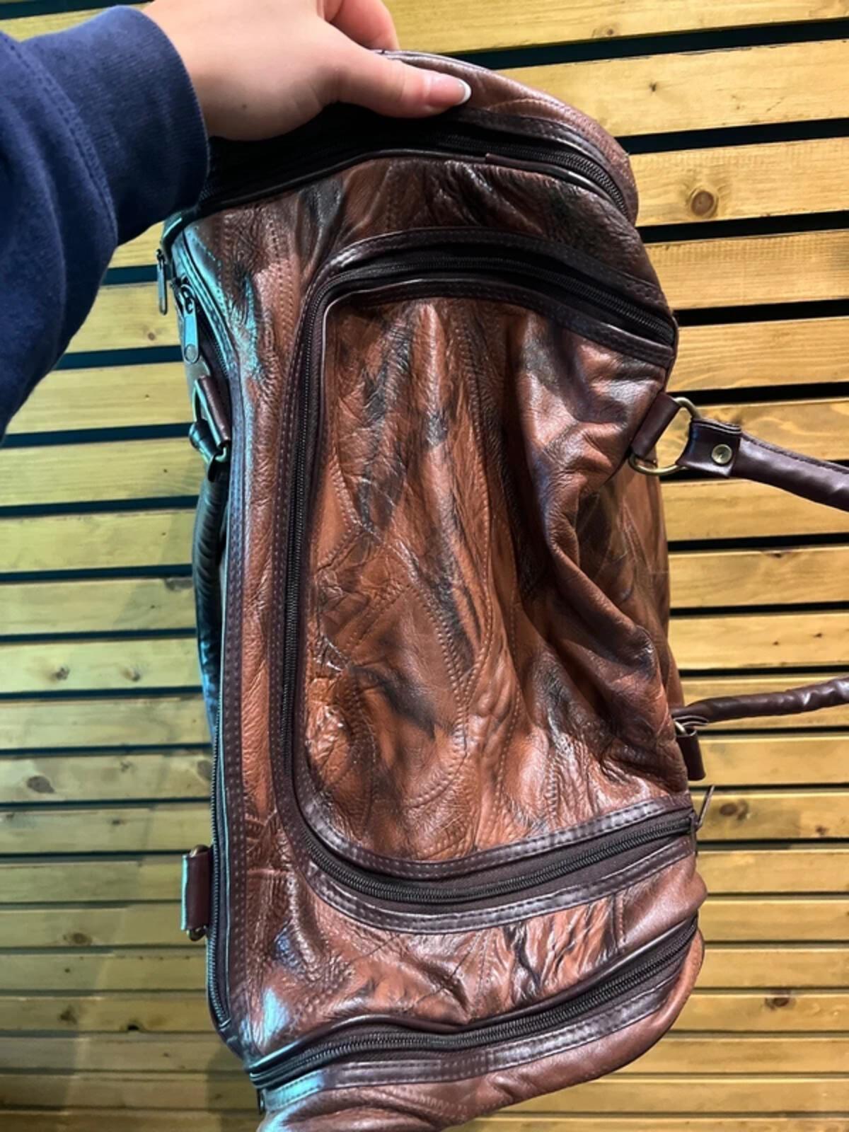 Vintage Bon Voyage Weekend Soft Brown Leather Duffle Bag
