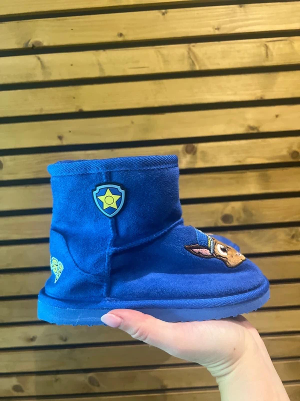 Paw Patrol Blue Chase Ankle Boots UK2