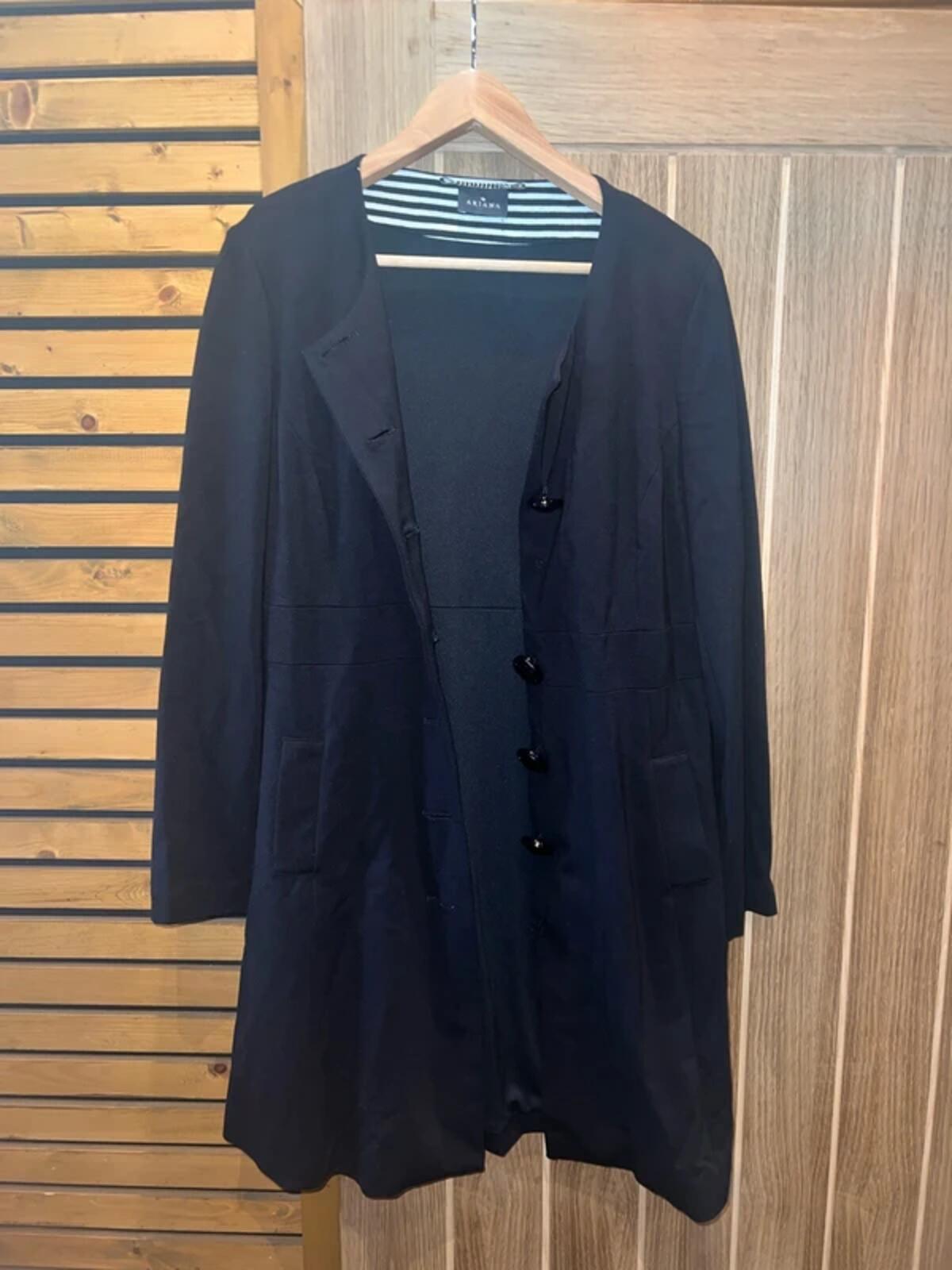 Ariana Black Long Blazer Jacket 12-14
